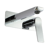 RUSHY Square Wall Mixer With Spout - Chrome