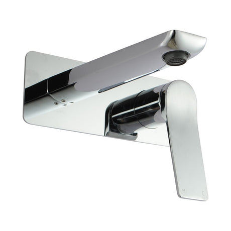 RUSHY Square Wall Mixer With Spout - Chrome