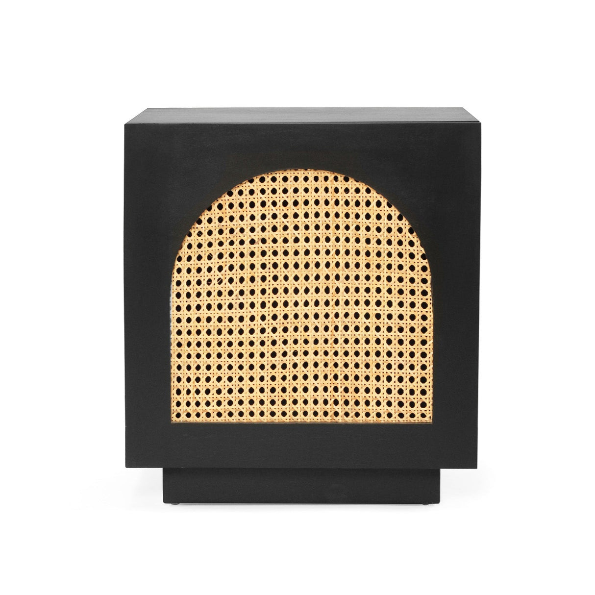 Ryan Mahogany Wood Bedside Table – Black -0.55m