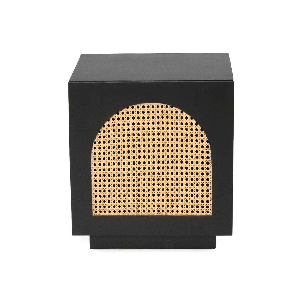 Ryan Mahogany Wood Bedside Table – Black -0.55m