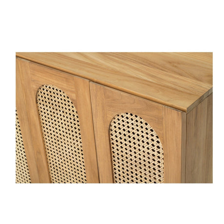 Ryan Teak Six Door Sideboard - Natural 1.93m