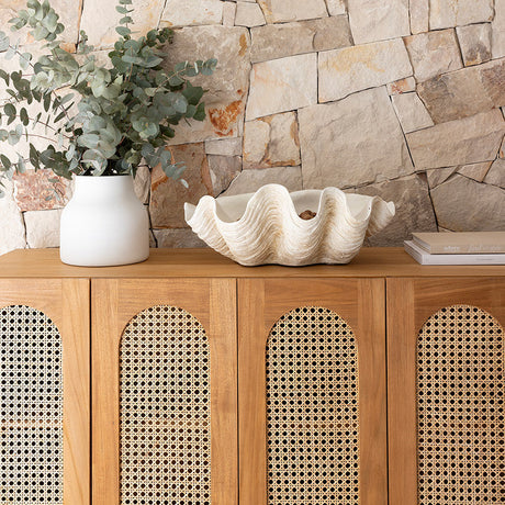 Ryan Teak Six Door Sideboard - Natural 1.93m