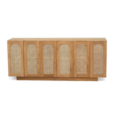 Ryan Teak Six Door Sideboard - Natural 1.93m