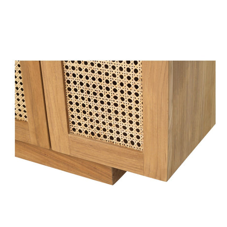 Ryan Teak Six Door Sideboard - Natural 1.93m