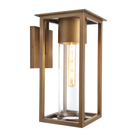 Ryde Exterior  Wall Light Aged Brass IP43