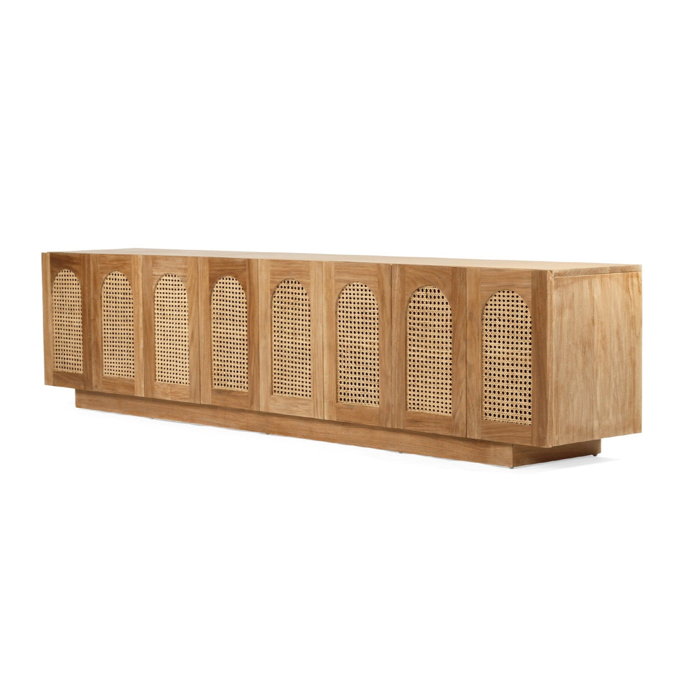 Ryder Eight Door Mahogany Entertainment Unit - Natural -2.57m