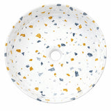 SASSO 36 Countertop Basin Gold Terrazzo (Round: 360x360x120)