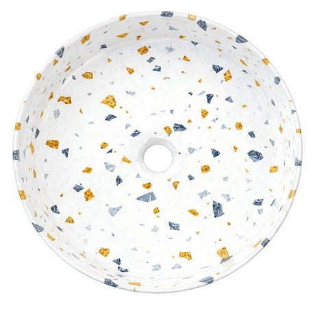SASSO 36 Countertop Basin Gold Terrazzo (Round: 360x360x120)