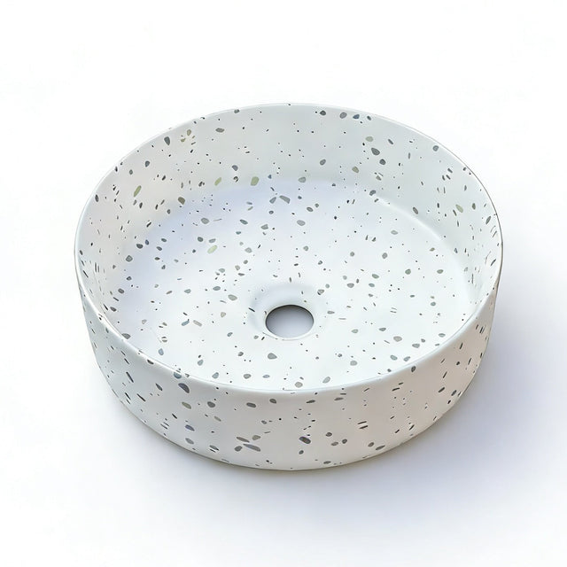 SASSO 36 Countertop Basin White Terrazzo (Round: 360x360x120)