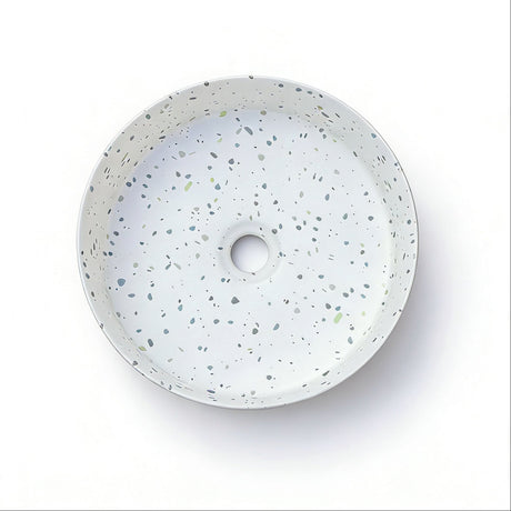 SASSO 36 Countertop Basin White Terrazzo (Round: 360x360x120)