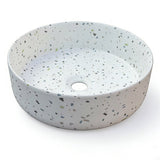 SASSO 36 Countertop Basin White Terrazzo (Round: 360x360x120)