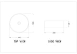 SASSO 36 Countertop Basin White Terrazzo (Round: 360x360x120)