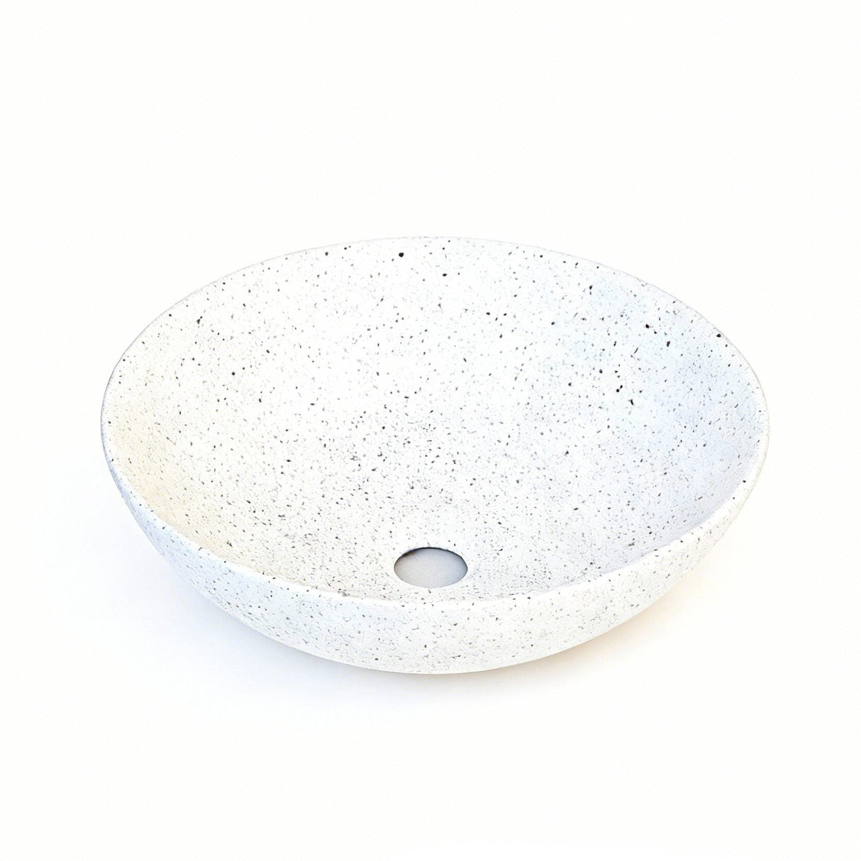 SASSO 40 Countertop Basin Speckled White (Round: 400x400x140)
