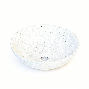 SASSO 40 Countertop Basin Speckled White (Round: 400x400x140)