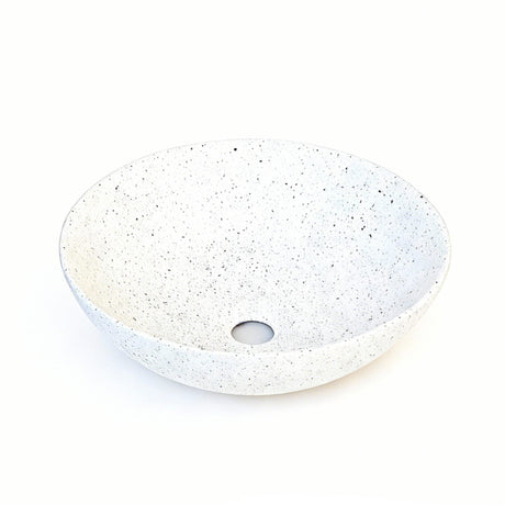 SASSO 40 Countertop Basin Speckled White (Round: 400x400x140)