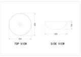 SASSO 40 Countertop Basin Speckled White (Round: 400x400x140)