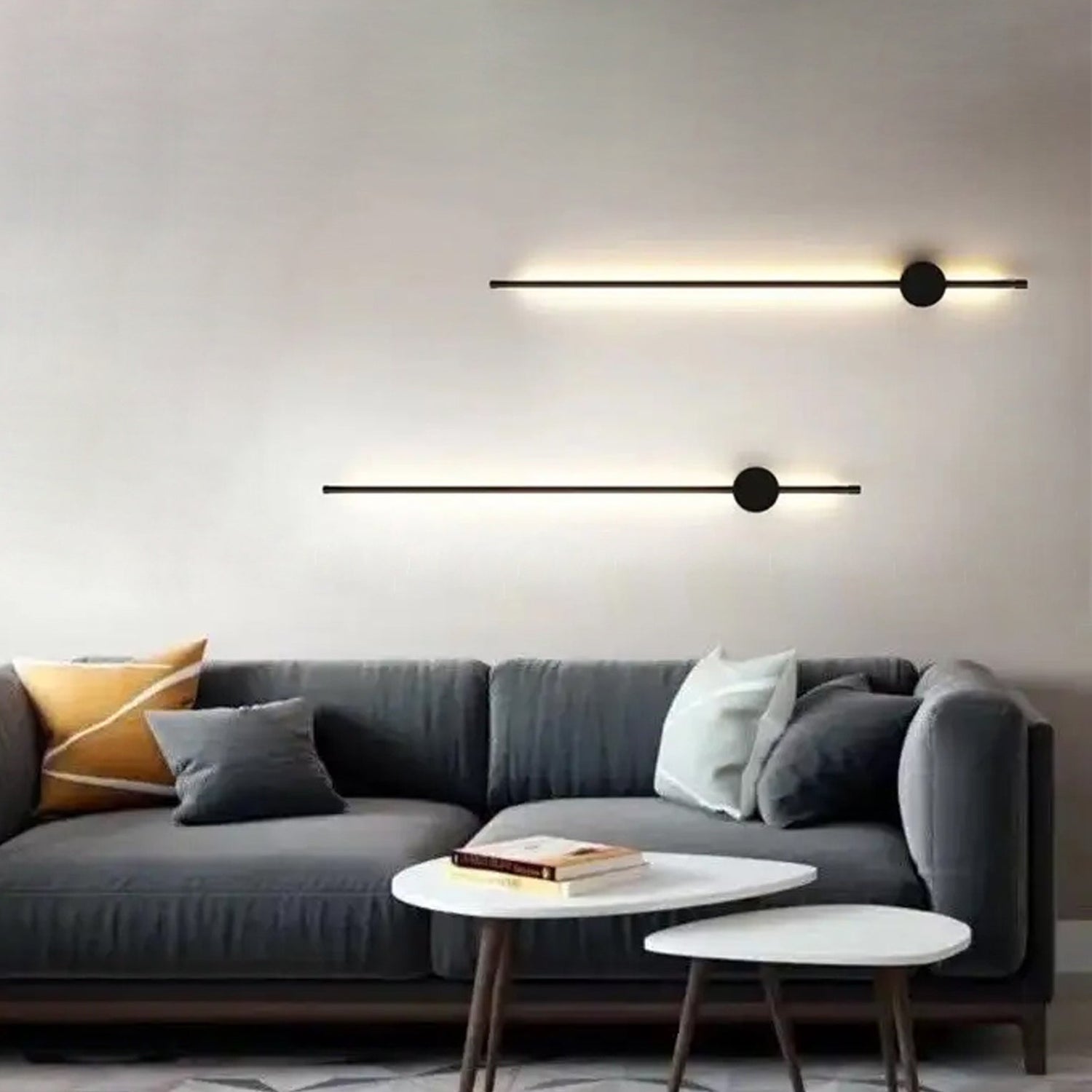 SABER: Interior Linear LED Dual-CCT Wall Lights (Black/ White)