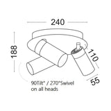 SAKUP: Exterior GU10 Adjustable Ceiling Spot Lights IP54