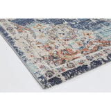 Salsa Hollow Medalion Transitional Navy & Multi Rug