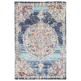 Salsa Hollow Medalion Transitional Navy & Multi Rug