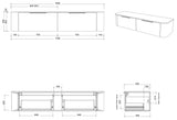 Timberline SANTOS Fluted Wall Hung Vanity (All Sizes)