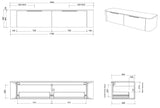 Timberline SANTOS Fluted Wall Hung Vanity (All Sizes)