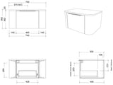 Timberline SANTOS Fluted Wall Hung Vanity (All Sizes)
