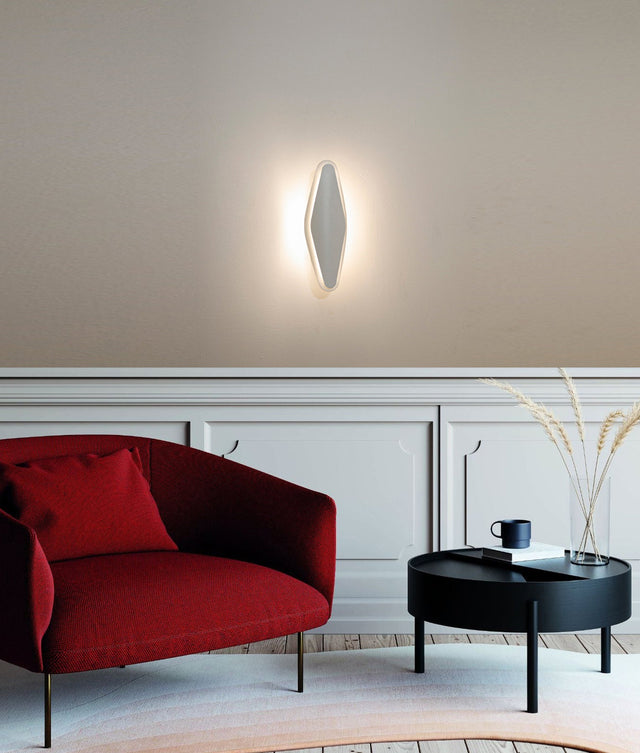 SANTIAGO: City Series LED Tri-CCT Interior Oval Dimmable Wall Light (White)