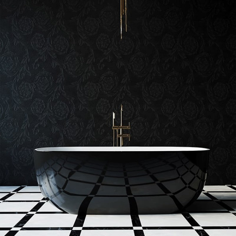 SAPPHIRE BLACK Freestanding Bathtub Overflow 1650mm
