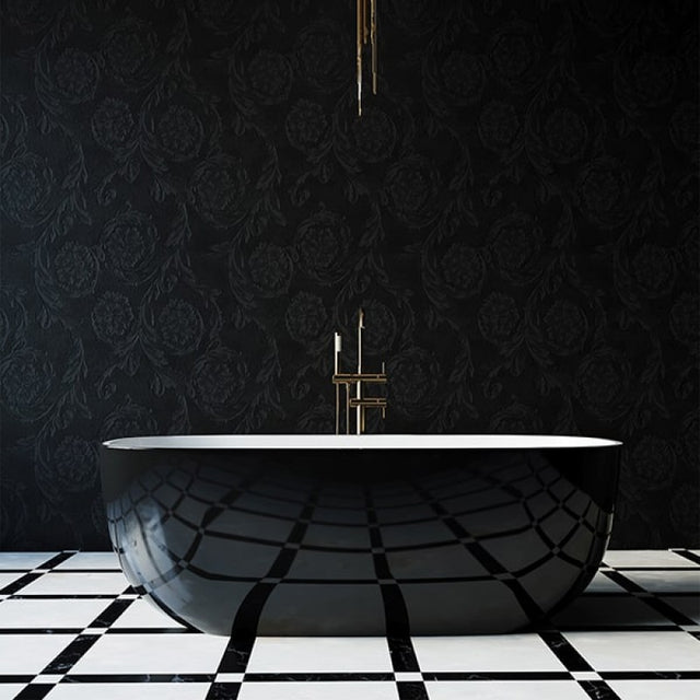 SAPPHIRE BLACK Freestanding Bathtub Overflow 1650mm