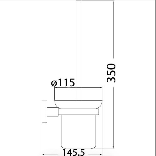Sara Toilet Brush (Chrome)