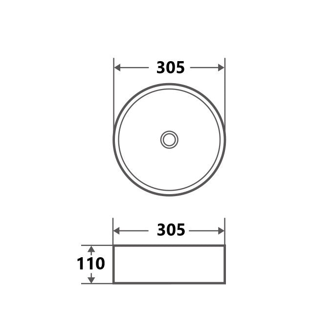 SASSO 30 Above Counter Round Basin