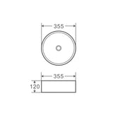 SASSO 34 Above Counter Round Basin (355x355x120mm)