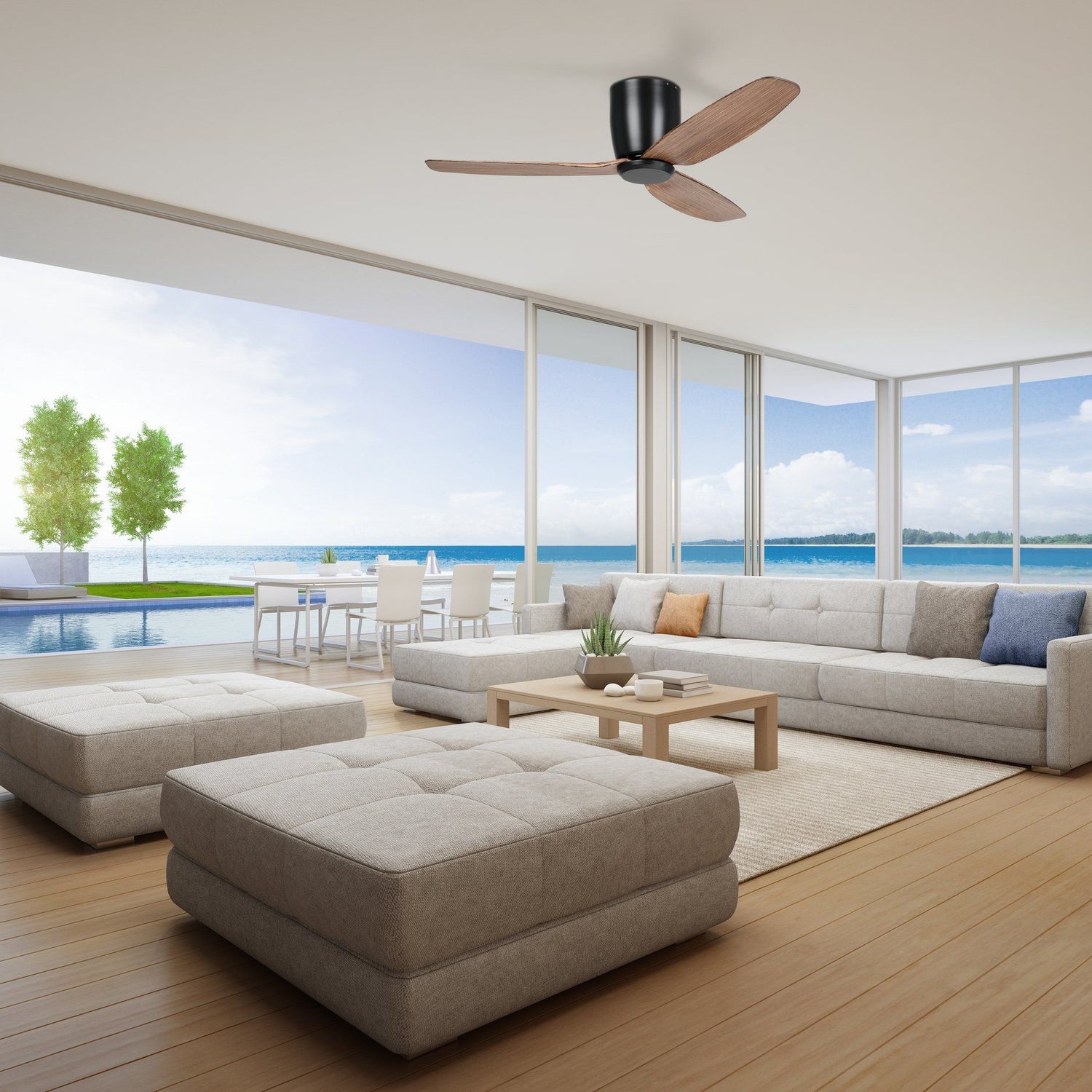 SEACLIFF 44 DC Hugger Ceiling Fan