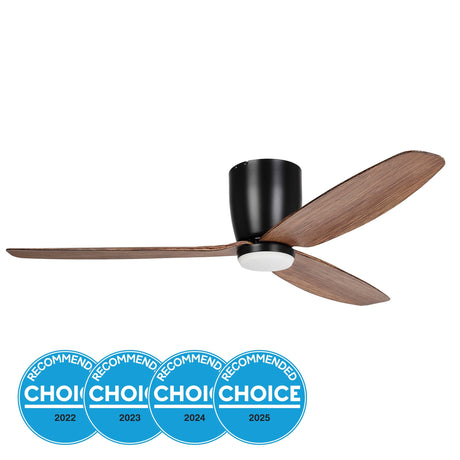 SEACLIFF 44 DC Hugger Ceiling Fan with LED Light Matte Black