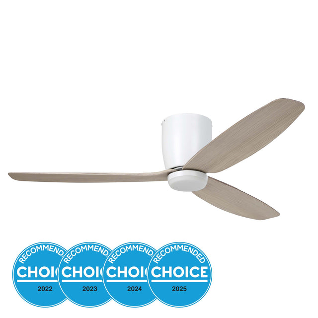SEACLIFF 44 DC Hugger Ceiling Fan with LED Light Matte White