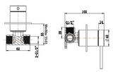 LVB Mica Shower Mixer - TRIM KIT- Living Brass