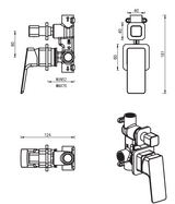 Tiago Mixer Diverter - 2P - TRIM KIT