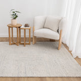 Seren Silver Modern Wool Rug