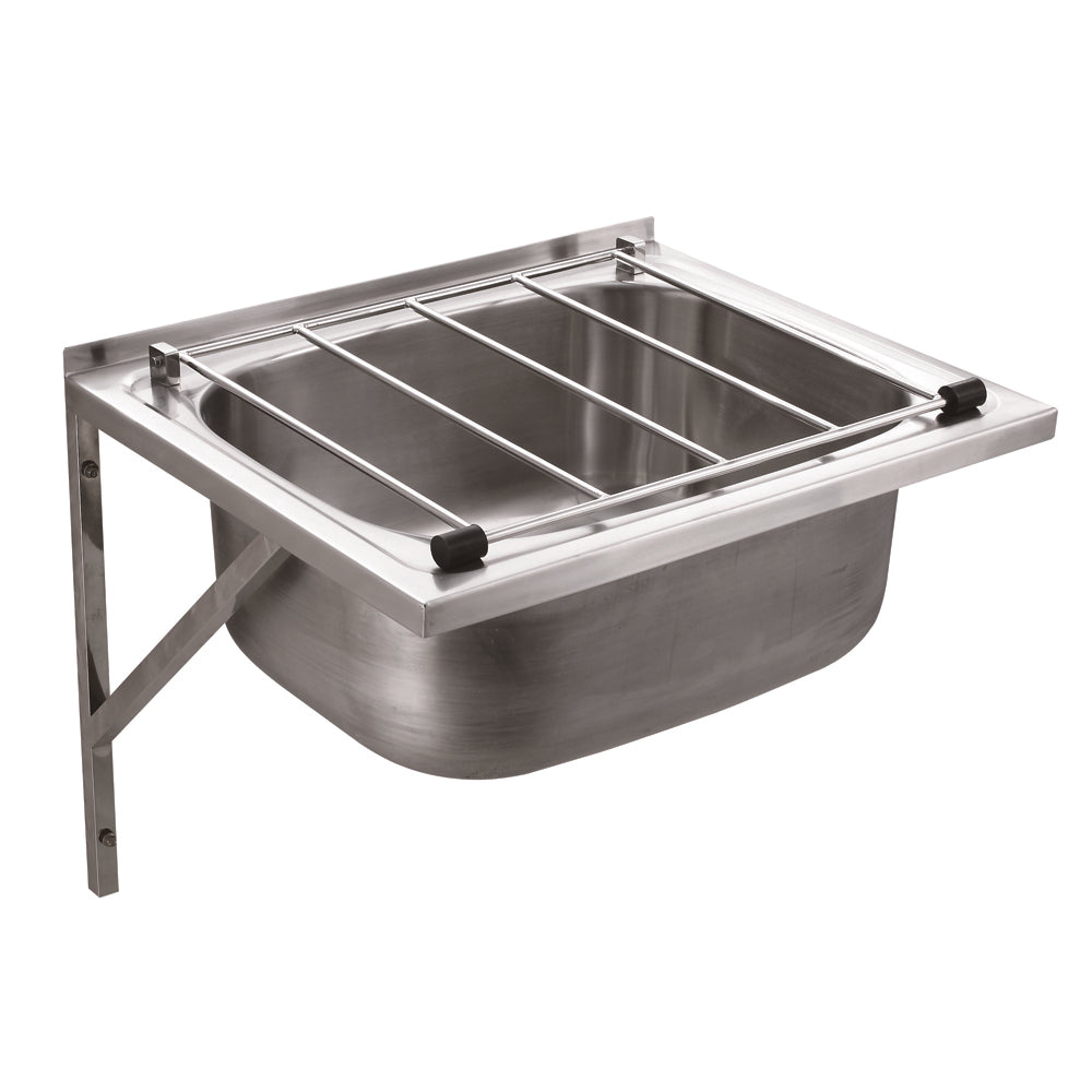 Commercial Cleaner Sink With Wall Brackets And Grate (555x455x200)