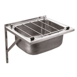 Commercial Cleaner Sink With Wall Brackets And Grate (555x455x200)
