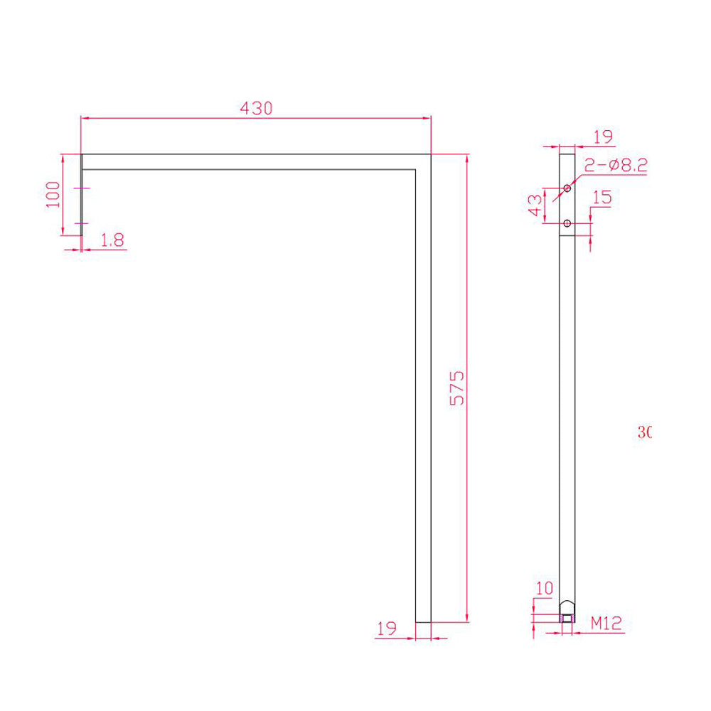 Cleaners Sink With Wall Mount Legs