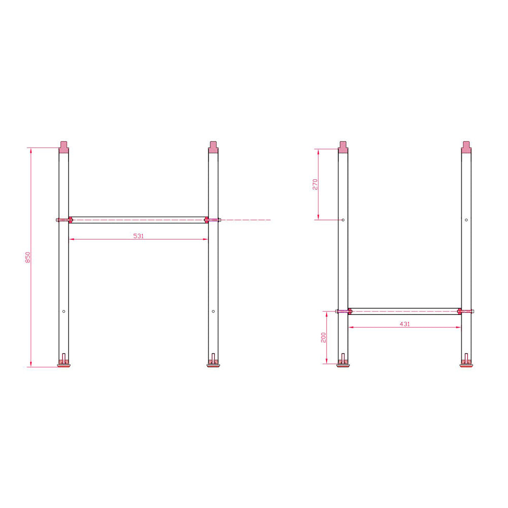 Free Standing Cleaners Sink With Wall Mount Legs