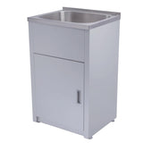 35L Stainless Laundry Tub and Cabinet white (455x555x925)