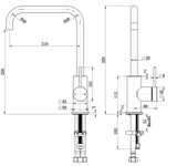 Mica Sink Mixer Soft Square Gooseneck