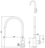 Mica Sink Mixer - Living Brass