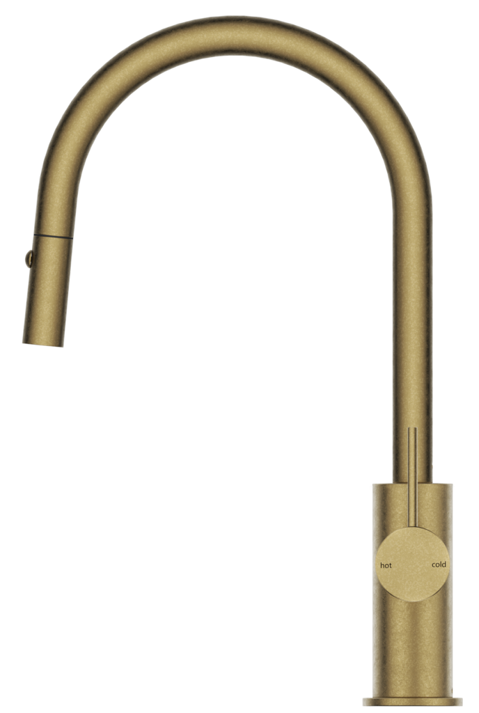 LVB Mica Pull-Out Sink Mixer - Living Brass