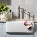 POS Chelsea Fireclay farmhouse single sink 600x451x253mm (Gloss White)
