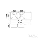 Luminare Sink 1150 x 440mm- Clearance