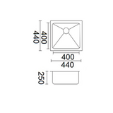 Luminare French Gold Kitchen Sink (440x440x250)